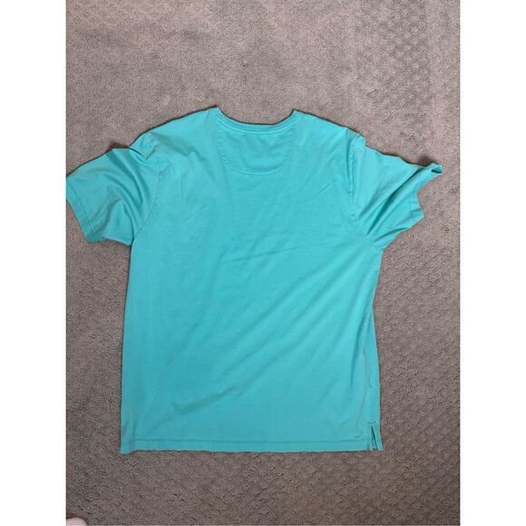 Tommy Bahama Teal Pima Cotton Front Pocket T Shirt XL - Picture 2 of 5
